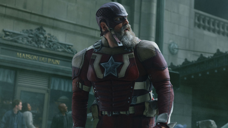 David Harbour as Red Guardian looking in shock on the streets of New York in Thunderbolts