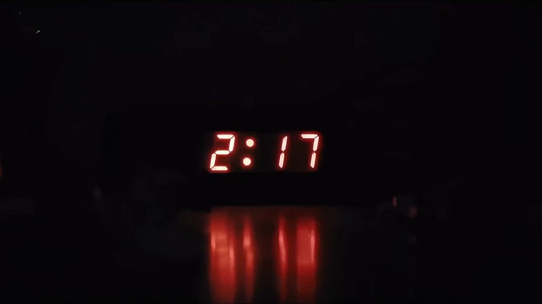 The alarm clock in Weapons reading 2:17 a.m.