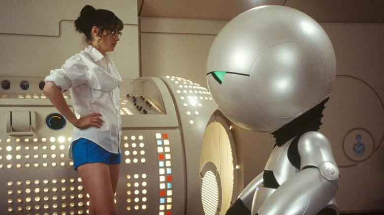Trillian conversing with Marvin the Android in the Hitchhiker's Guide to the Galaxy