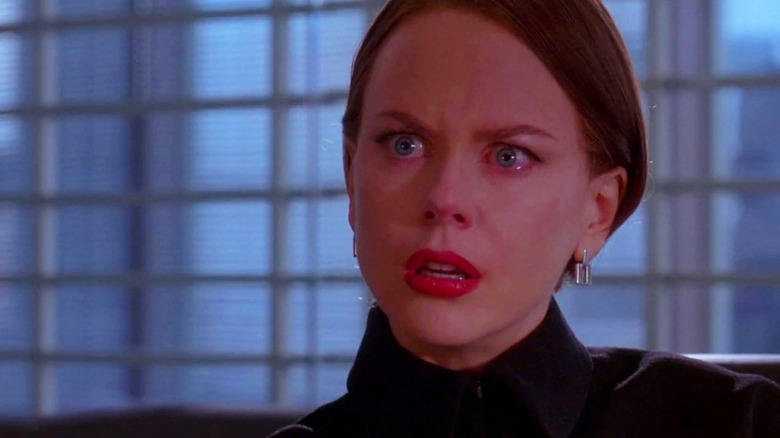 Joanna looking shocked, with tears in her eyes, in The Stepford Wives (2004)