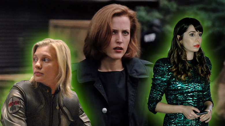 Captain Starbuck, Dana Scully, and Hazel Green