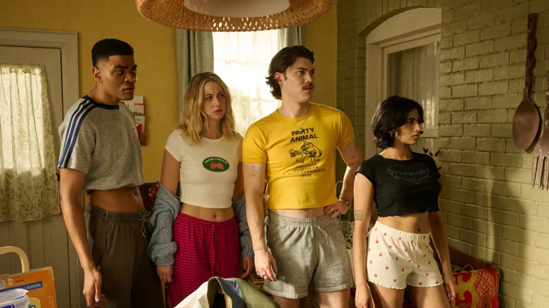 Anton Billie Paul Baker and Issa in their crop tops on Adults