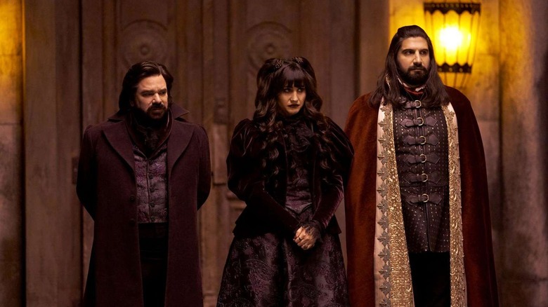 Laszlo Nadja and Nandor standing confused in What We Do in the Shadows