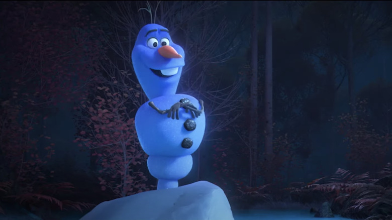 Olaf imitating The Genie from Aladdin