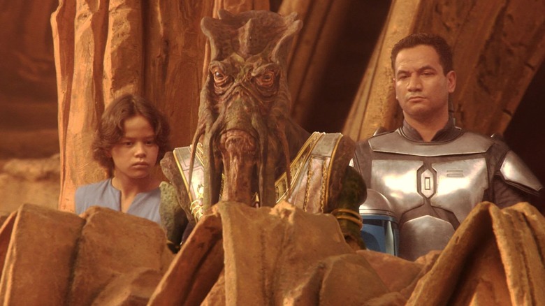 Boba Fett, Jango Fett, and an alien guy