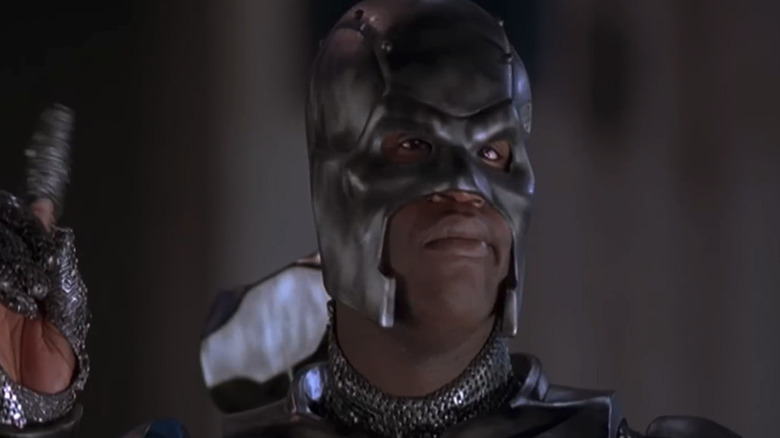 Shaquille O'Neal's John Henry Irons/Steel wagging his finger in Steel