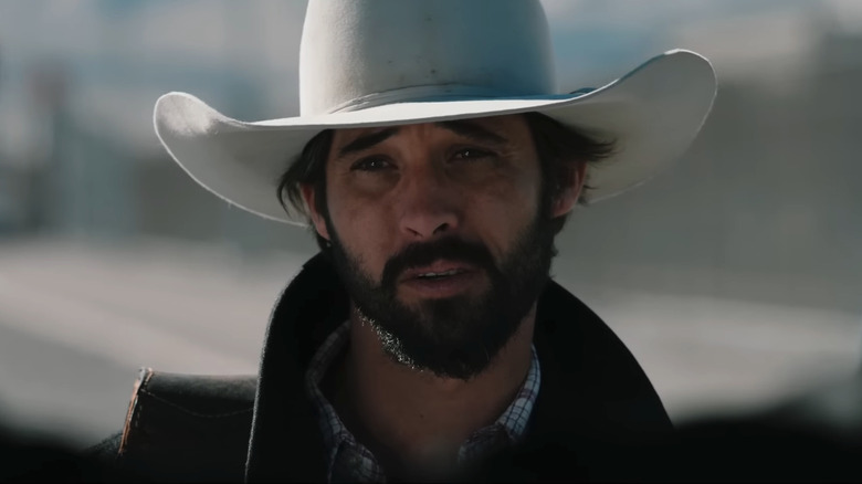 Ryan Bingham's Walker is seen in closeup in Yellowstone