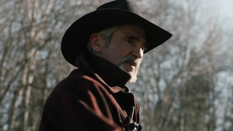 Forrie J. Smith's Lloyd Pierce sits on his horse in Yellowstone