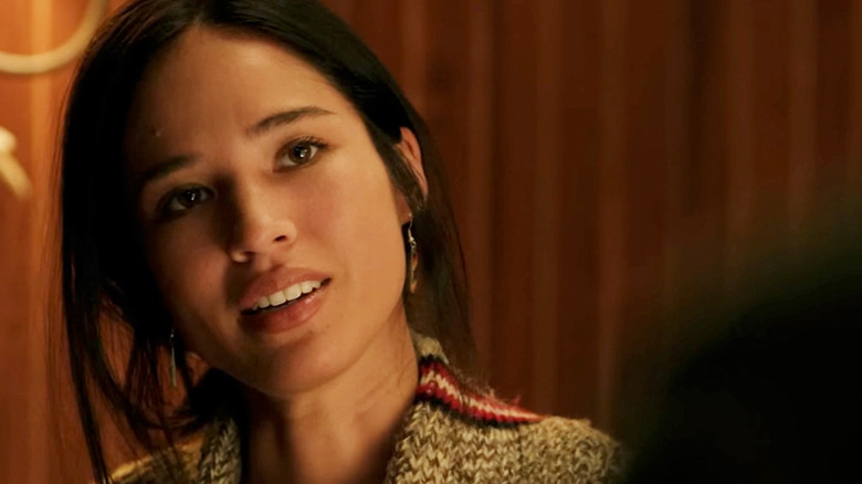 Kesley Asbille's Monica Dutton is seen in closeup in Yellowstone