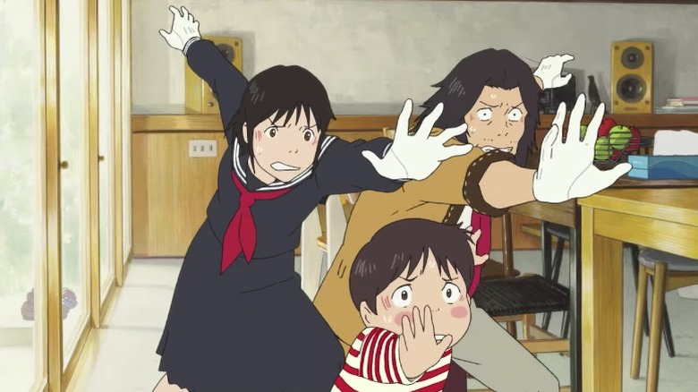 Mirai protects her little brother
