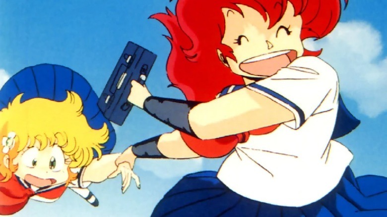 A-Ko and C-Ko running to school