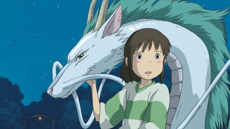 Chihiro touches Haku