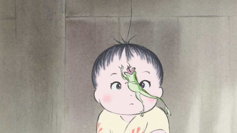 Young Kaguya meets a frog