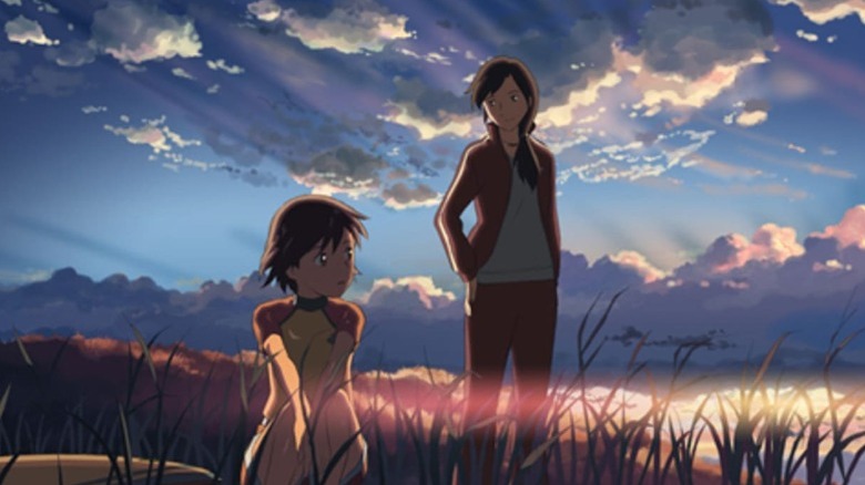 Mikako against a blue sky