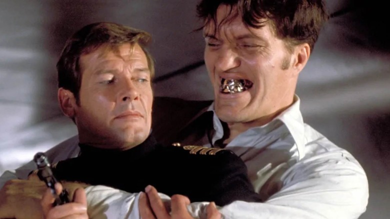Bond in the grip of Jaws in The Spy Who Loved Me