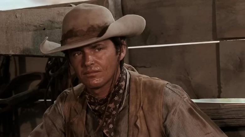 Jack Nicholson as Wes wearing a cowboy hat in Ride in the Whirlwind