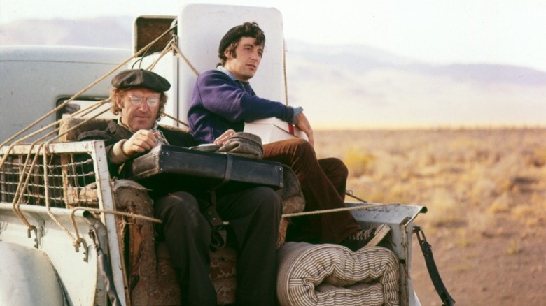 Al Pacino as Lion hitches a ride with Gene Hackman as Max in Scarecrow