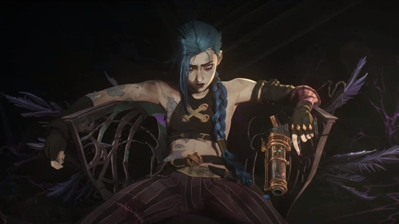 Jinx, the character voiced by Ella Purnell in Arcane