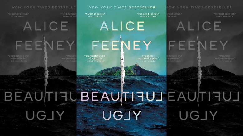 An image of the cover of Beautiful Ugly by Alice Feeney, depicting an island.