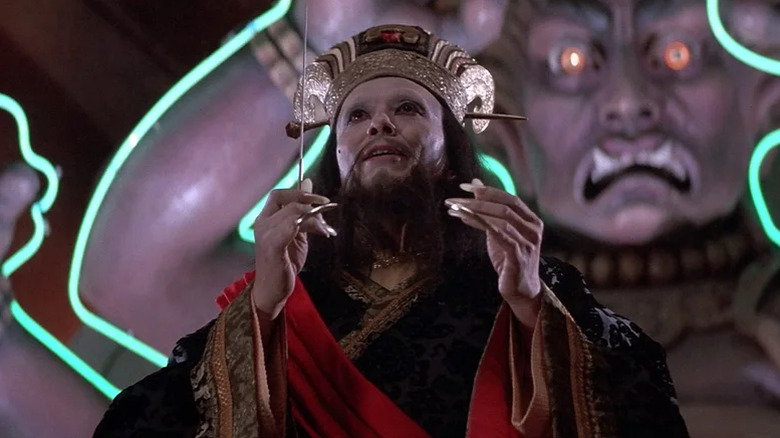 James Hong as the evil Lo Pan prepares for a final battle in Big Trouble in Little China