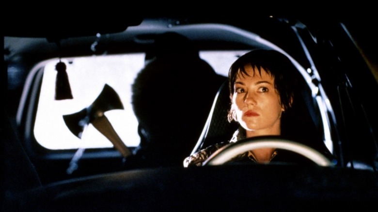 Natasha Gregson Wagner as Michelle, not looking in her back seat in Urban Legend