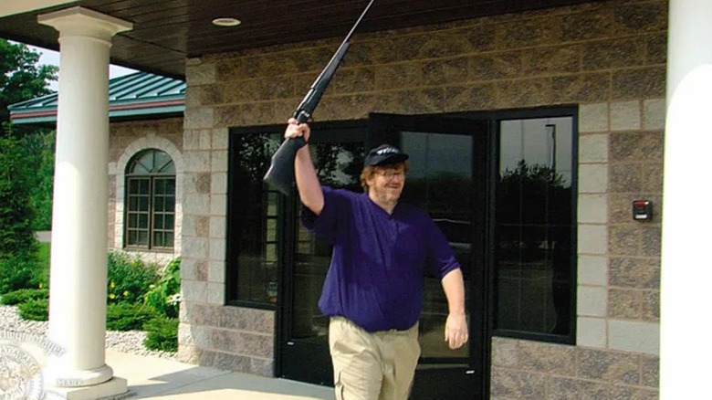 michael moore holding rifle