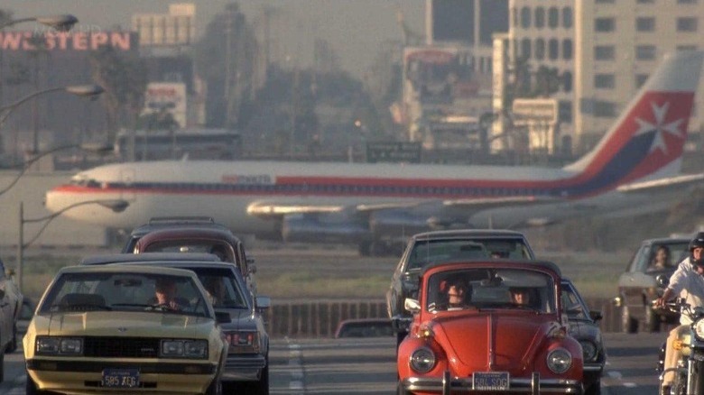 cars driving on highway