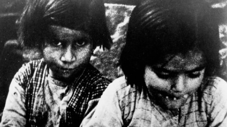 children looking sad