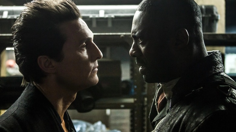 The Man in Black and Roland Deschain facing off in The Dark Tower