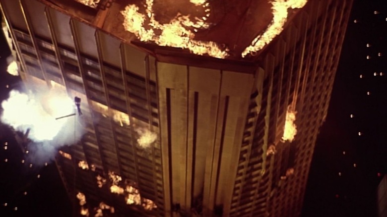 The Glass Tower burns in The Towering Inferno