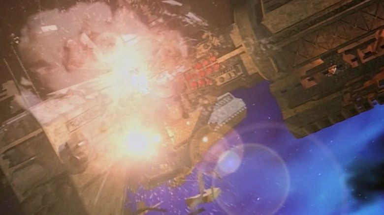 EAS Churchill rams the EAS Roanoke, destroying both, in Babylon 5