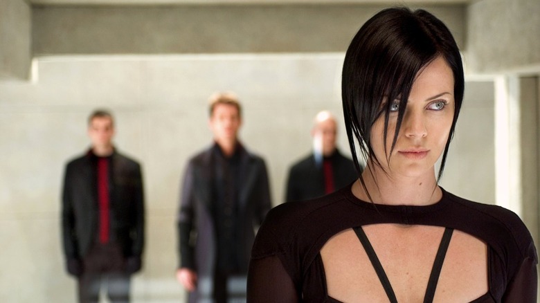 Charlize Theron while the æon flow is followed in the æon flow