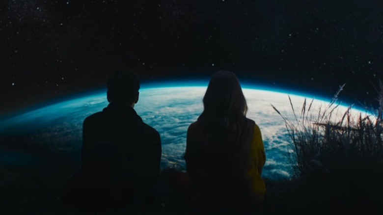 David and Sarah stare at the Earth in A Big Bold Beautiful Journey
