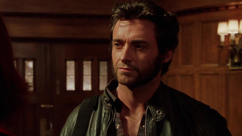 Hugh Jackman as Wolverine looking bemused in X2: X-Men United