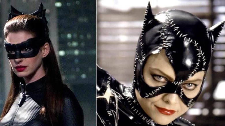 Anne Hathaway and Michelle Pfieffer as Catwoman. 