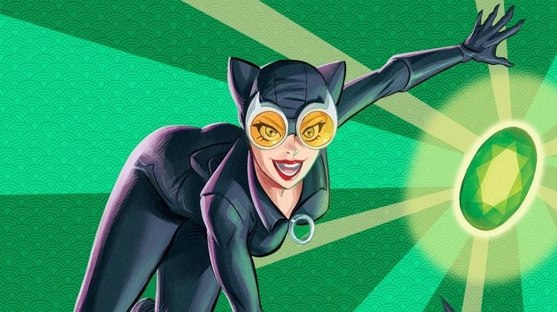 The official DVD cover for Catwoman: Hunted.