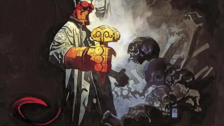 Hellboy Cover: Great Bones include Helboy Holding Hammer, MJNOLNIR