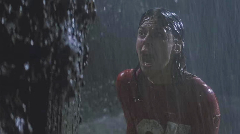 JoBeth Williams as Diane Freeling screaming in the rain in Poltergeist