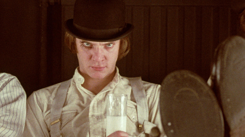 Malcolm McDowell in A Clockwork Orange
