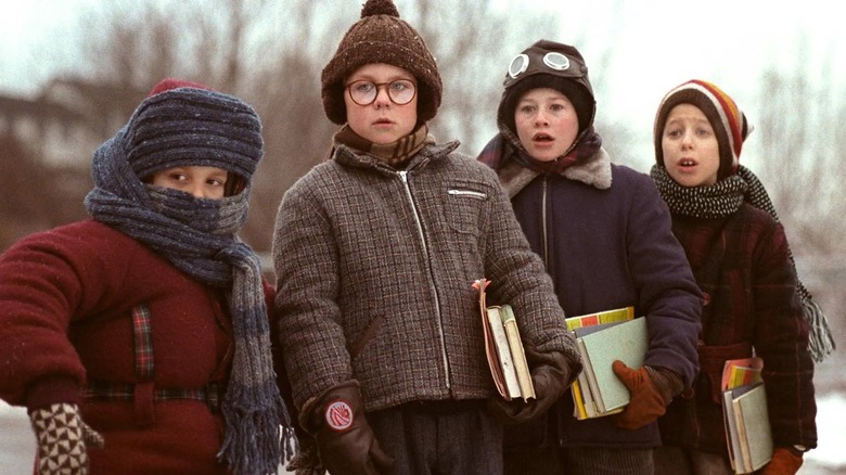 Peter Billingsley and the young cast of A Christmas Story
