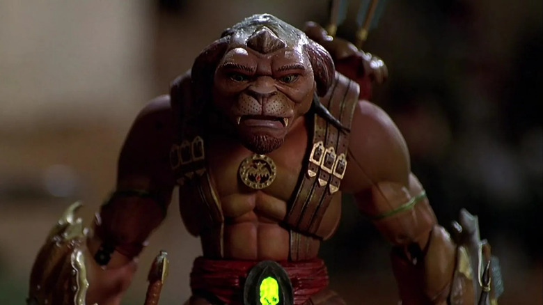 Frank Langella's Archer is seen in closeup in Small Soldiers