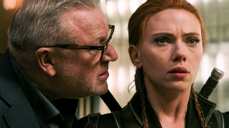 Black Widow Ray Winstone and Scarlett Johansson