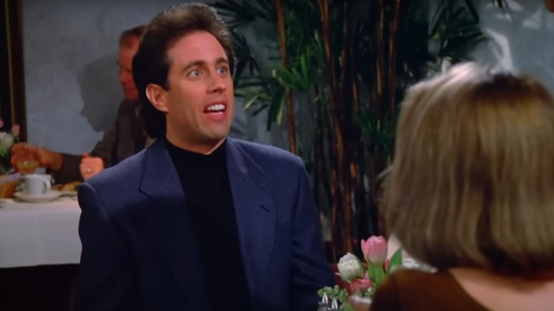 Seinfeld horrified by poor hygiene at a restaurant while on a date in Seinfeld