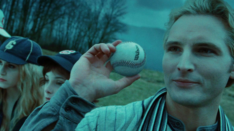 The Cullen family dressed to play baseball in Twilight