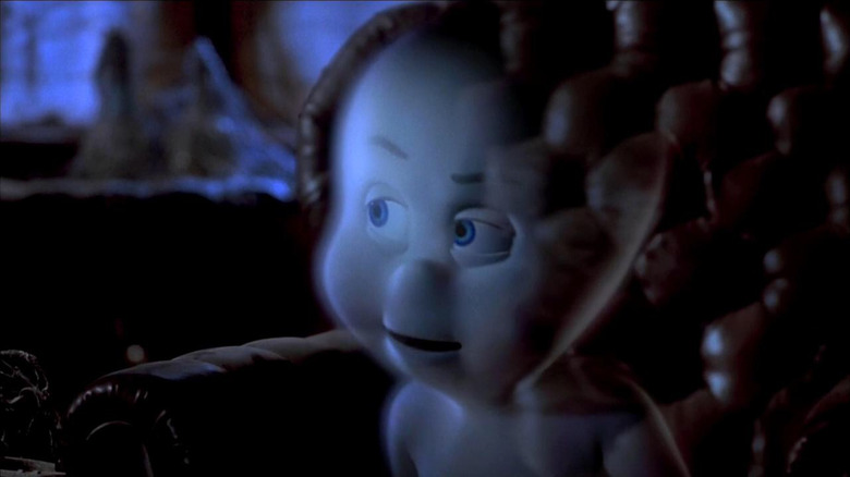 Casper is the friendly ghost sitting in a leather chair in the movie Casper