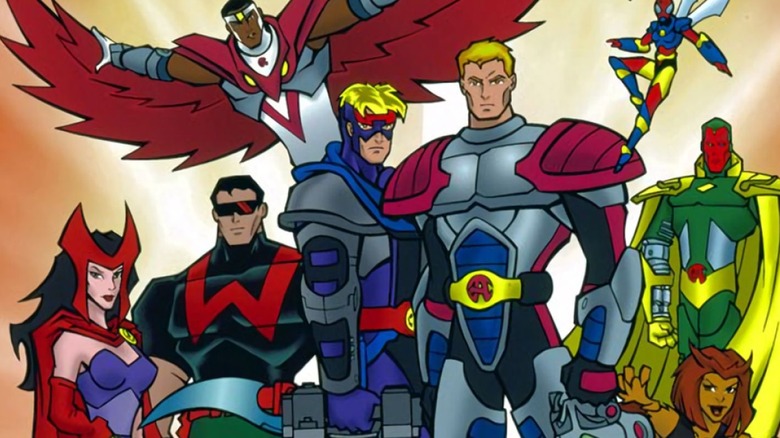 The Avengers pose as a team in The Avengers: United They Stand