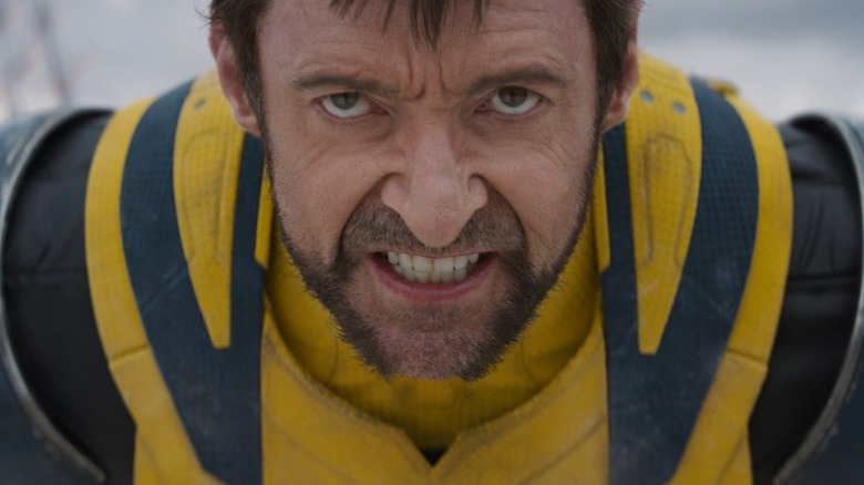 Hugh Jackman as Wolverine looks frustrated in Deadpool & Wolverine