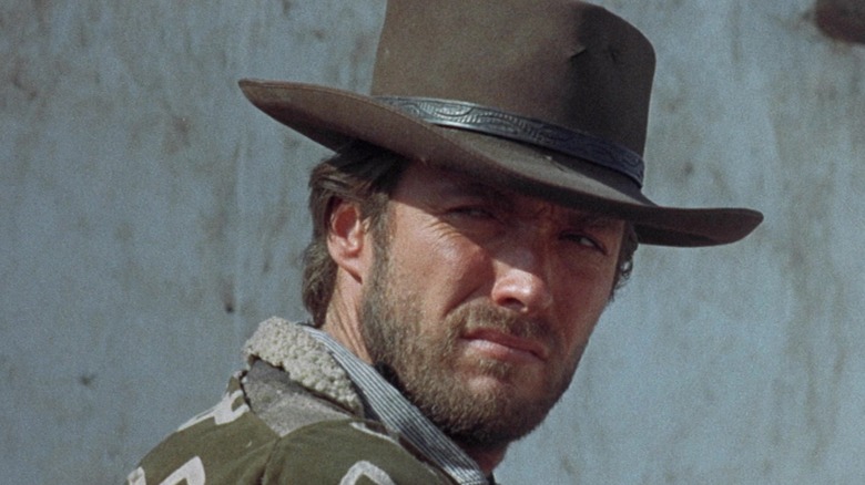Clint Eastwood's Man with No Name looks back over his shoulder in A Fistful of Dollars.jpg