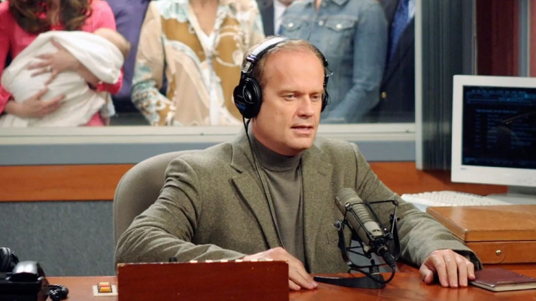 Kelsey Grammer as Dr. Frasier Crane on the air in Frasier