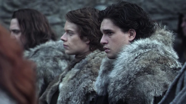 Kit ‍Harington, Richard ⁢madden, and Alfie Allen at the first Game of ⁢Thrones ⁣table read